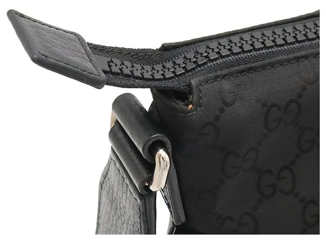 Gucci GG Nylon Schultertasche Braun Schwarz - Ansicht 9