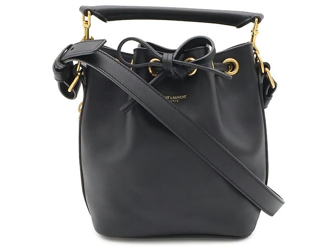 Borsa a secchiello Yves Saint Laurent Emmanuel Nero - vista 2