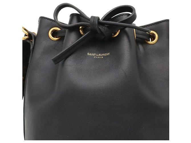 Borsa a secchiello Yves Saint Laurent Emmanuel Nero - vista 7