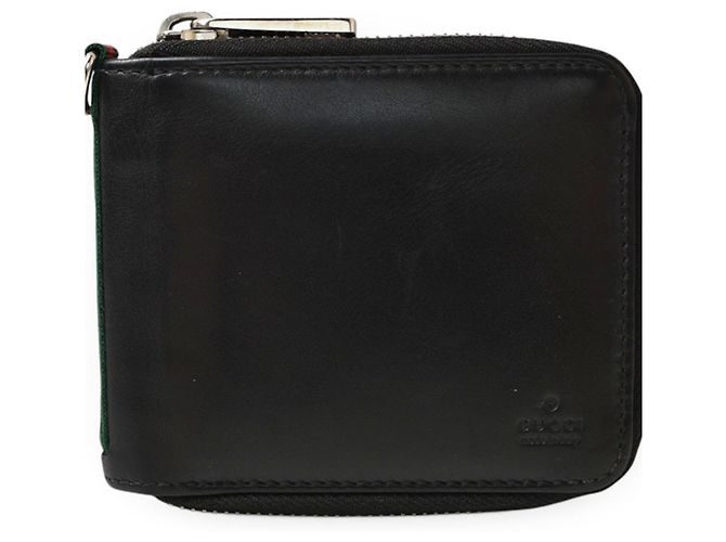 Portafoglio bi-fold Gucci in pelle nera Nero - vista 2