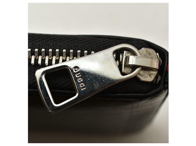 Portafoglio bi-fold Gucci in pelle nera Nero - vista 3