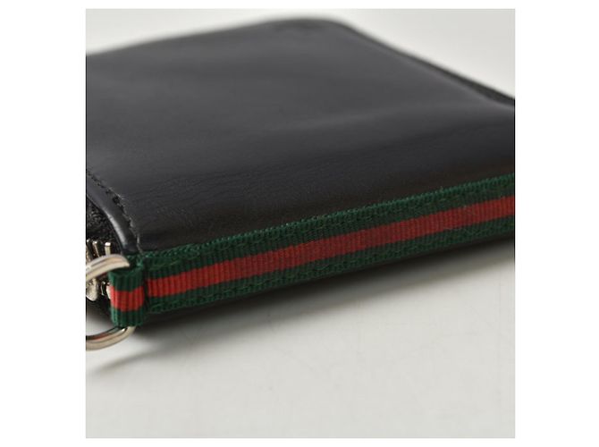 Portafoglio bi-fold Gucci in pelle nera Nero - vista 6
