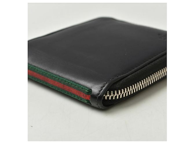 Portafoglio bi-fold Gucci in pelle nera Nero - vista 7