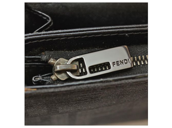 Zucca Fendi Bi-Fold Wallet in Black Canvas - view 10