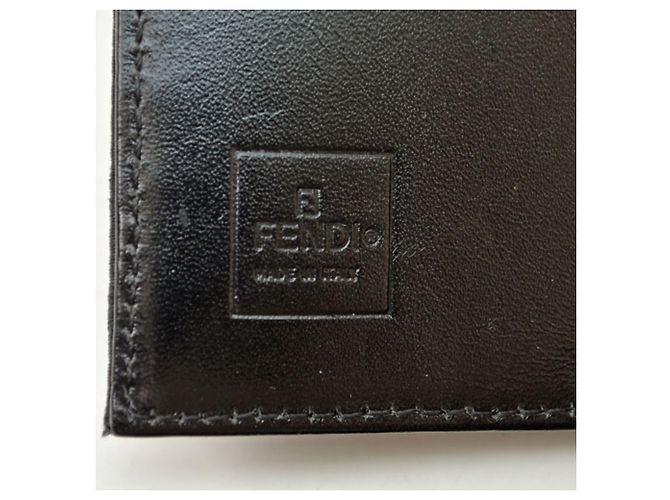 Zucca Fendi Bi-Fold Wallet in Black Canvas - view 14