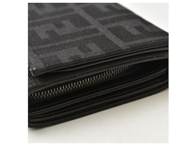 Zucca Fendi Bi-Fold Wallet in Black Canvas - view 15
