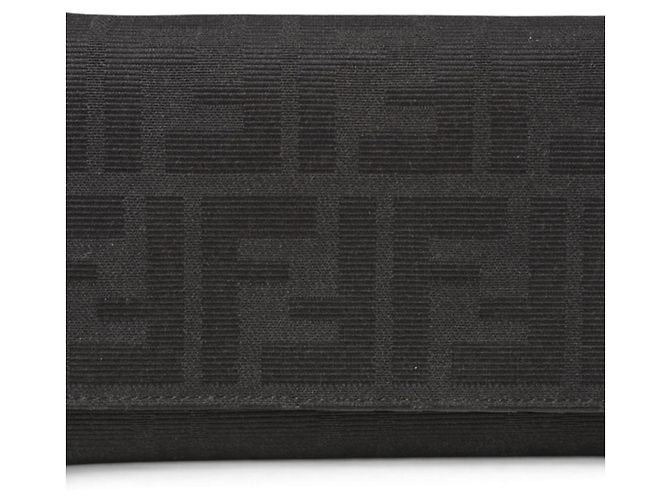 Zucca Fendi Bi-Fold Wallet in Black Canvas - view 2