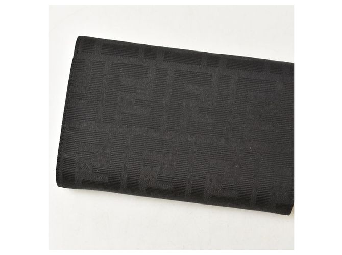 Zucca Fendi Bi-Fold Wallet in Black Canvas - view 4