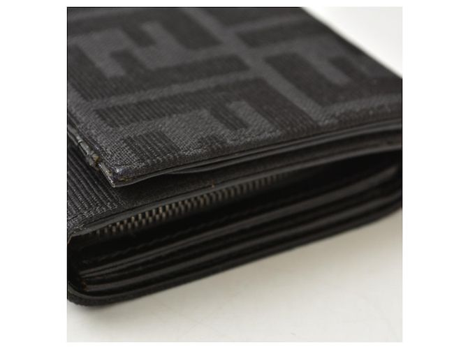 Zucca Fendi Bi-Fold Wallet in Black Canvas - view 5