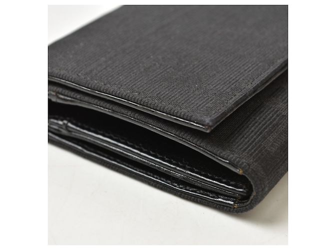 Zucca Fendi Bi-Fold Wallet in Black Canvas - view 6