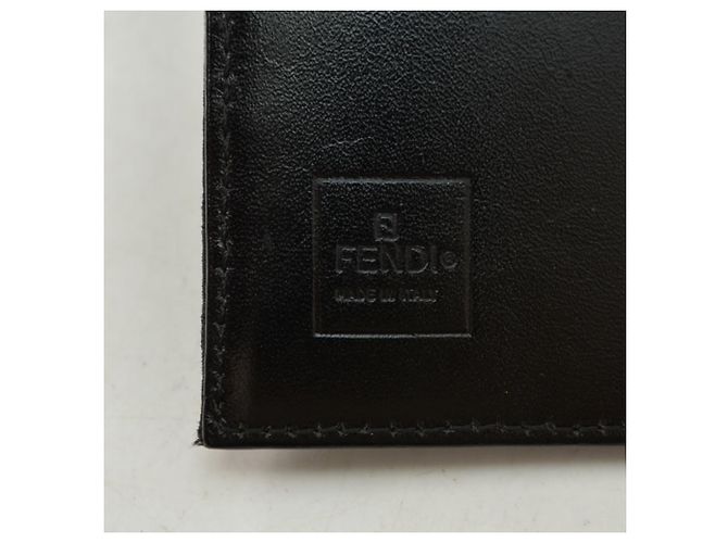 Zucca Fendi Bi-Fold Wallet in Black Canvas - view 8