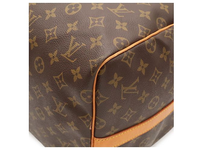 Sac Boston Louis Vuitton Monogram Keepall Bandoulière 55 Marron - vue 4