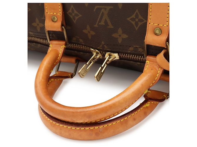 Sac Boston Louis Vuitton Monogram Keepall Bandoulière 55 Marron - vue 5