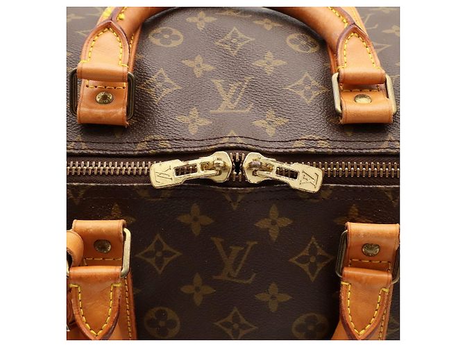 Sac Boston Louis Vuitton Monogram Keepall Bandoulière 55 Marron - vue 7
