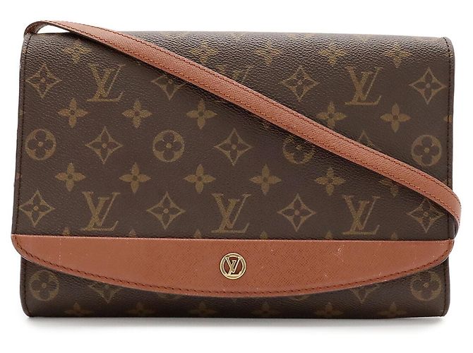 Louis Vuitton Monogram Bordeaux Schultertasche Clutch Braun - Ansicht 2