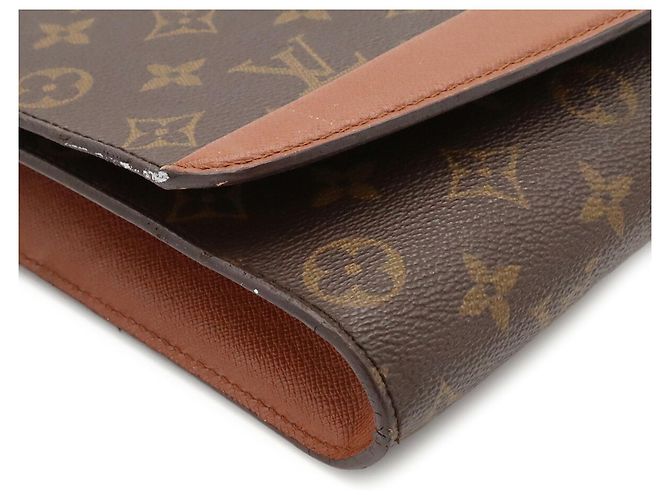 Louis Vuitton Monogram Bordeaux Schultertasche Clutch Braun - Ansicht 4