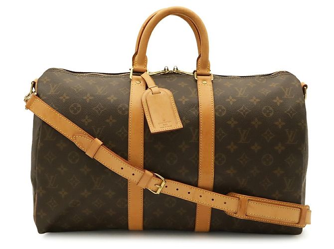 Borsa Boston Louis Vuitton Monogram Keepall Bandoulière 45 Marrone - vista 2