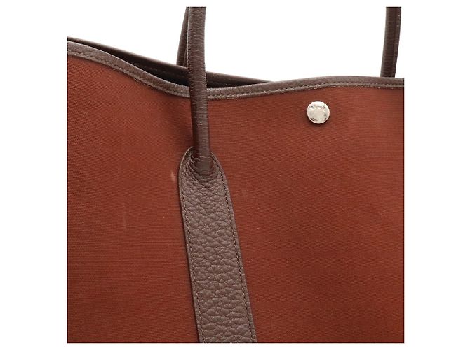 Hermès Saco Tote Hermes Garden MM Marrom - vista 10