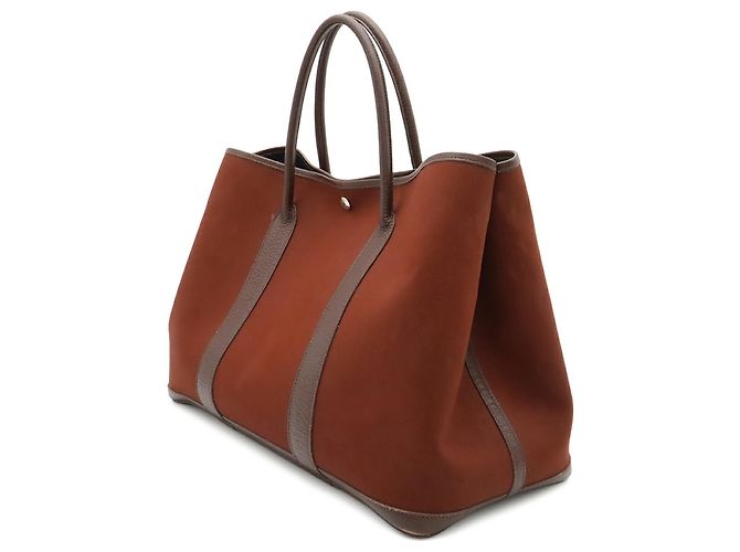Hermès Saco Tote Hermes Garden MM Marrom - vista 3