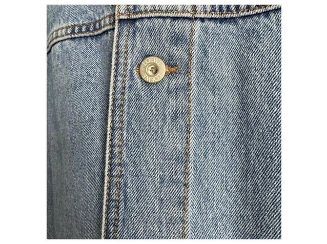 Loewe Anagram Jeansjacke mit Lederdetails Blau - Ansicht 19