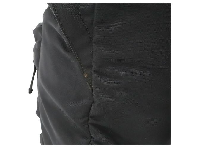 Balenciaga Wheel Rucksack aus Nylon-Canvas Schwarz Weiß Marineblau - Ansicht 10