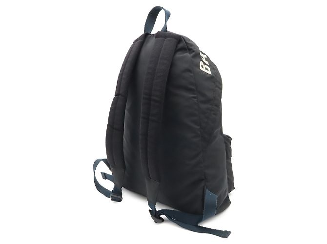 Balenciaga Wheel Rucksack aus Nylon-Canvas Schwarz Weiß Marineblau - Ansicht 3