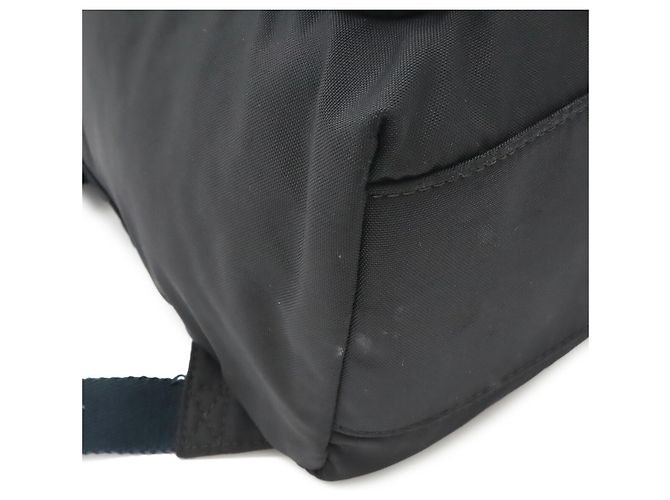 Balenciaga Wheel Rucksack aus Nylon-Canvas Schwarz Weiß Marineblau - Ansicht 4