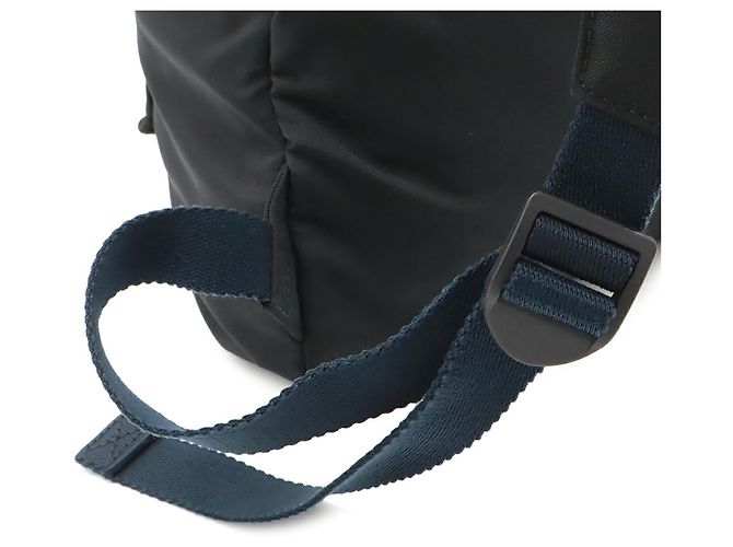 Balenciaga Wheel Rucksack aus Nylon-Canvas Schwarz Weiß Marineblau - Ansicht 6