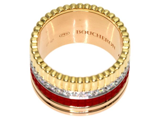 Bague Boucheron Quatre Diamant Rouge - vue 4