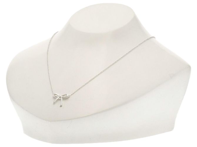 Autre Marque Tiffany & Co. Bow Ribbon Halskette in Silver - Ansicht 4