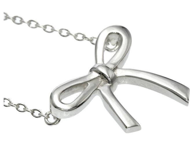 Autre Marque Tiffany & Co. Bow Ribbon Halskette in Silver - Ansicht 5