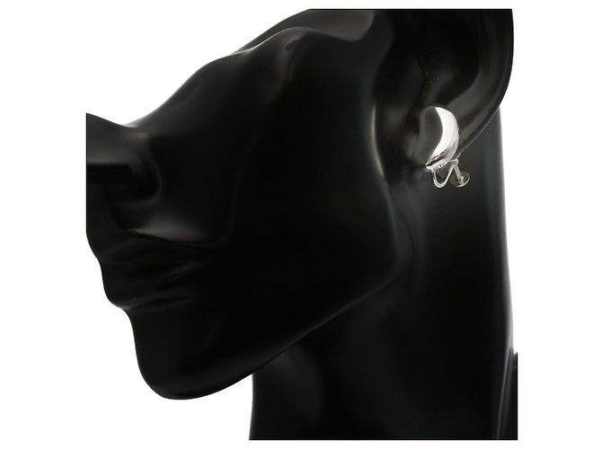 Autre Marque Tiffany Bean Silver Clip-Ohrringe - Ansicht 4