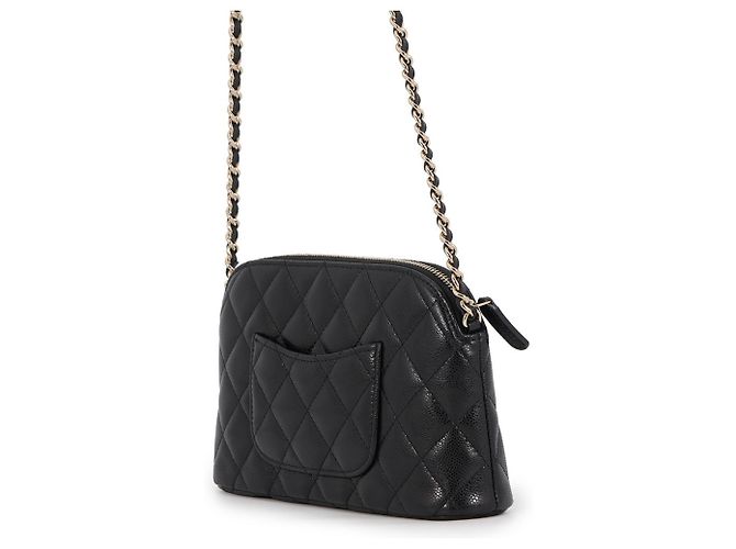 Bolso Chanel Classic Matelassé de piel caviar Negro - vista 2