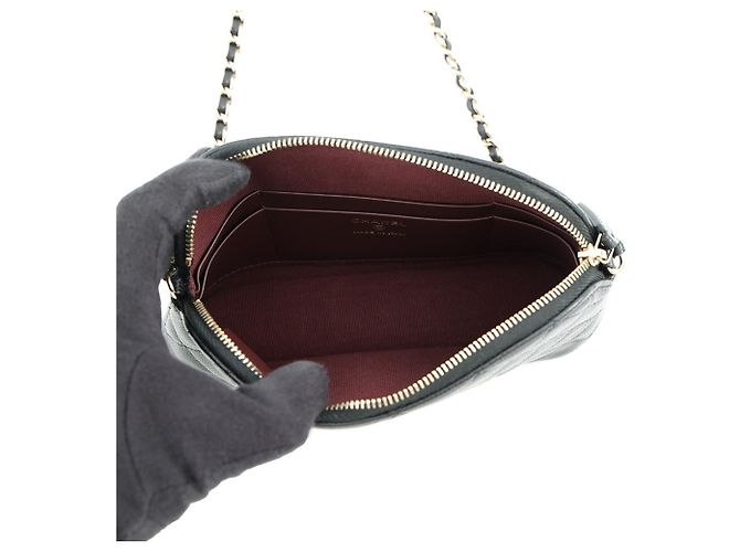 Bolso Chanel Classic Matelassé de piel caviar Negro - vista 5