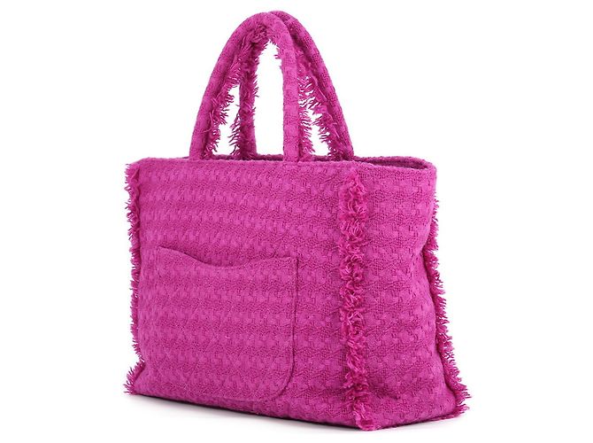Borsa Tote Chanel in tweed viola Porpora - vista 2