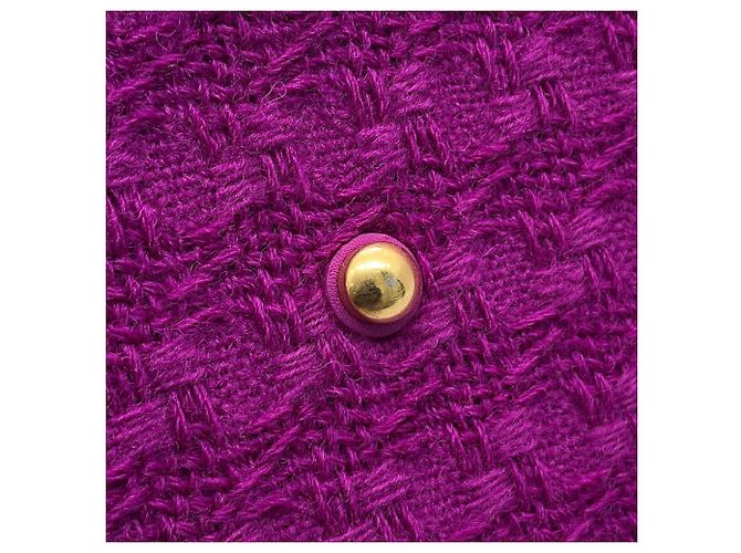 Borsa Tote Chanel in tweed viola Porpora - vista 6