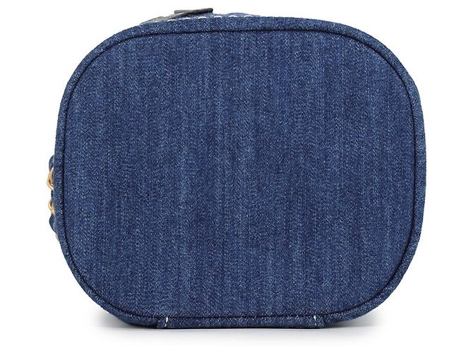Bolsa de ombro Chanel Matelassé em denim Azul marinho - vista 3