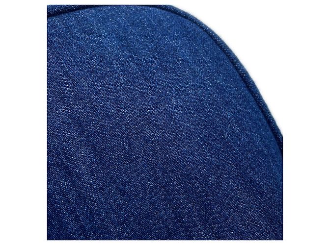 Bolsa de ombro Chanel Matelassé em denim Azul marinho - vista 7