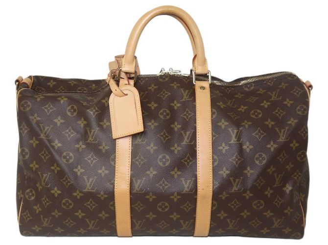 Louis Vuitton Keepall Bandoulière 50 Boston Bag Blau Monogramm - Ansicht 2