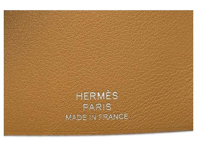 Hermès Collana lunga Hermes Clochette In & Out Biscuit in pelle Swift B - vista 10