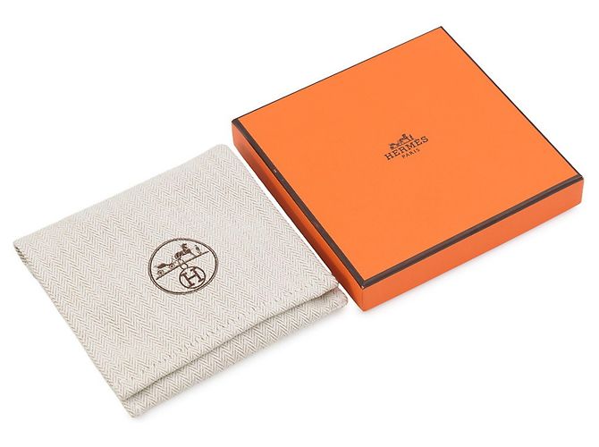 Hermès Collana lunga Hermes Clochette In & Out Biscuit in pelle Swift B - vista 11