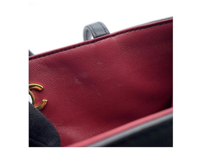Chanel Tote Bag aus schwarzem Kalbsleder - Ansicht 13