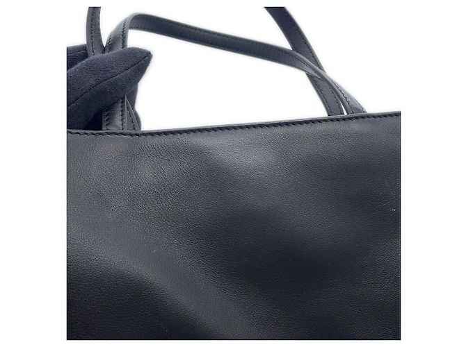 Chanel Tote Bag aus schwarzem Kalbsleder - Ansicht 7