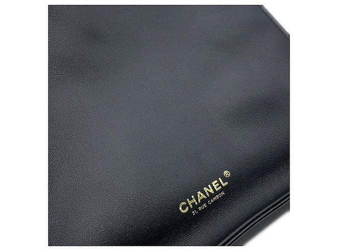 Chanel Tote Bag aus schwarzem Kalbsleder - Ansicht 8