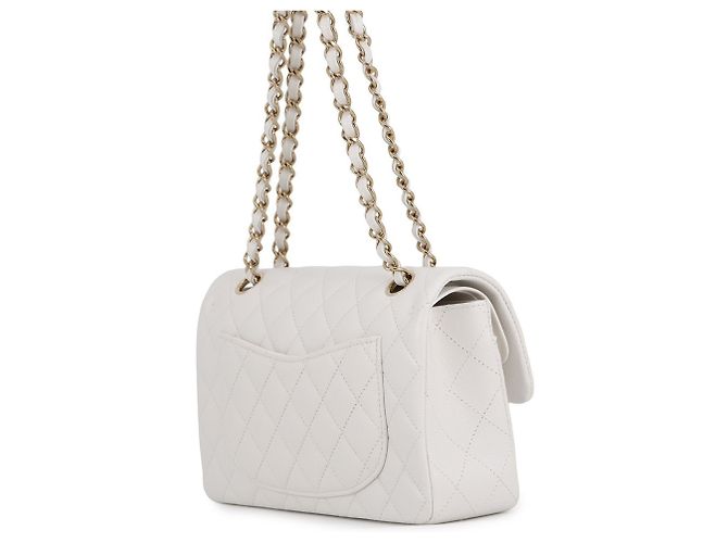 Borsa a tracolla con catena Chanel Matelassé Bianco - vista 2