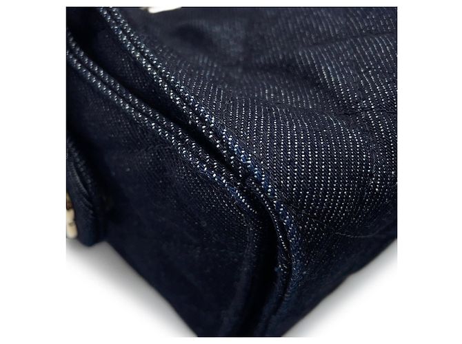Sac à épaule mini à chaîne en denim Chanel Noir - vue 6
