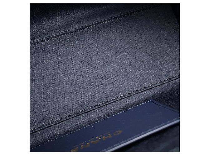 Sac à épaule mini à chaîne en denim Chanel Noir - vue 7