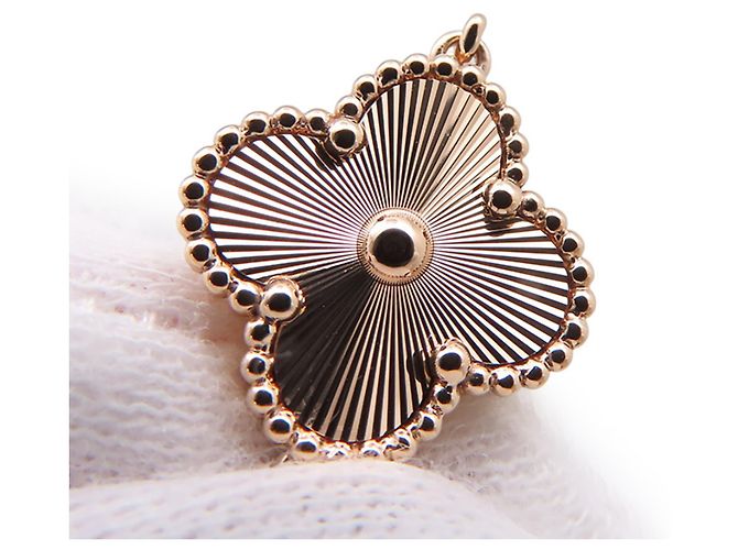 Autre Marque Bracciale Charm Alhambra Van Cleef & Arpels in Oro Rosa con Corniola - vista 5