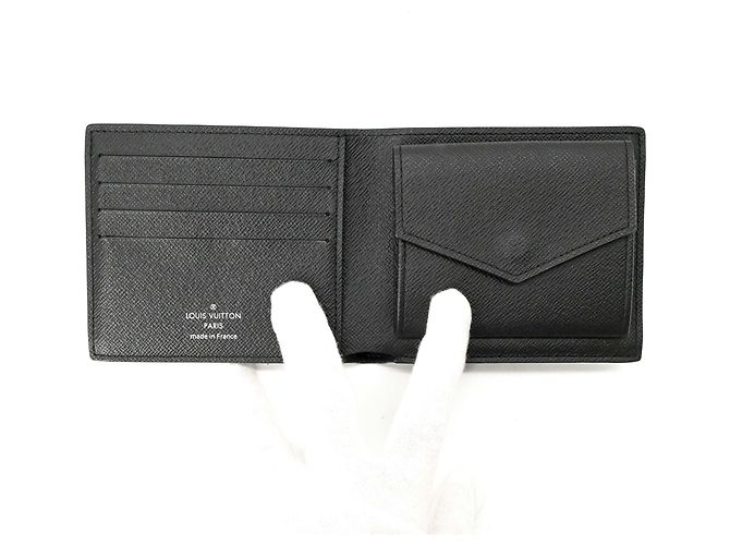 Louis Vuitton Portefeuille Marco NM Bi-fold Wallet Black Monogram - view 6