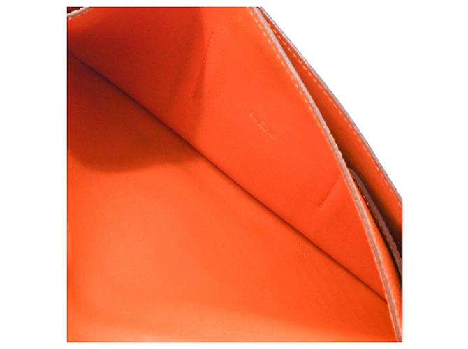 Hermès Cartera larga Hermes Dogon Duo GM en Orange Naranja - vista 10